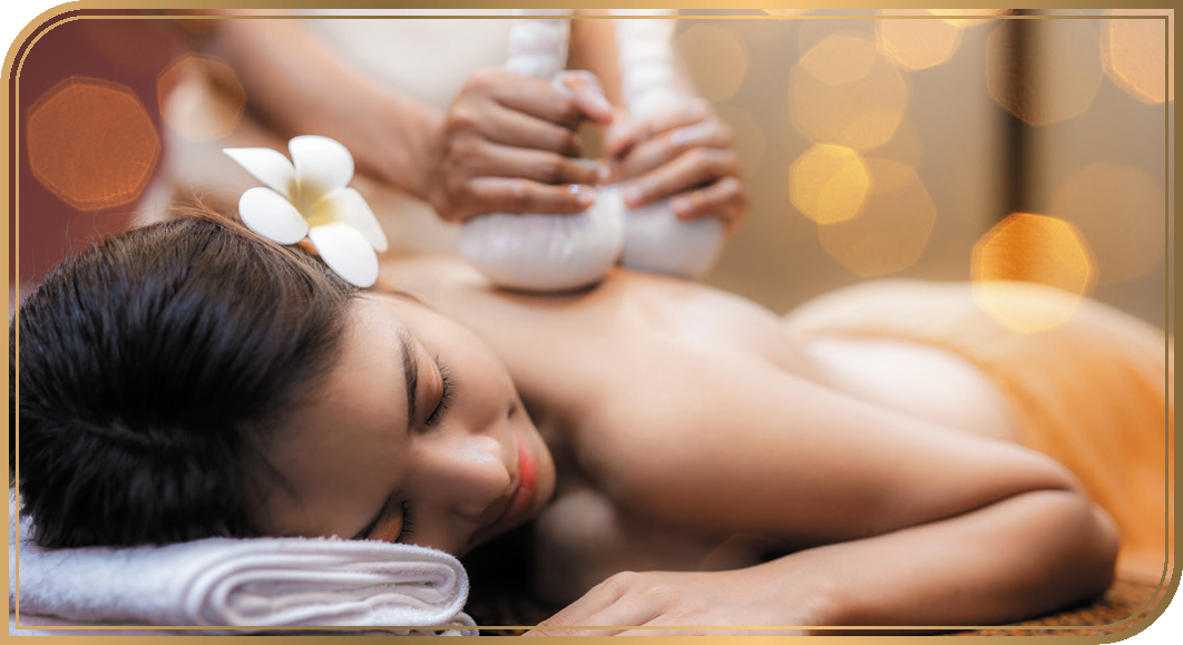 Kräuter Stempel Massage